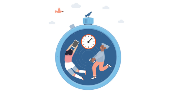 Screen time management illustration
